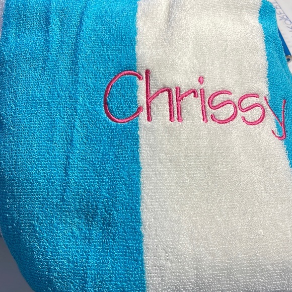 Custom embroidered beach towel, “Chrissy” - Picture 1 of 1